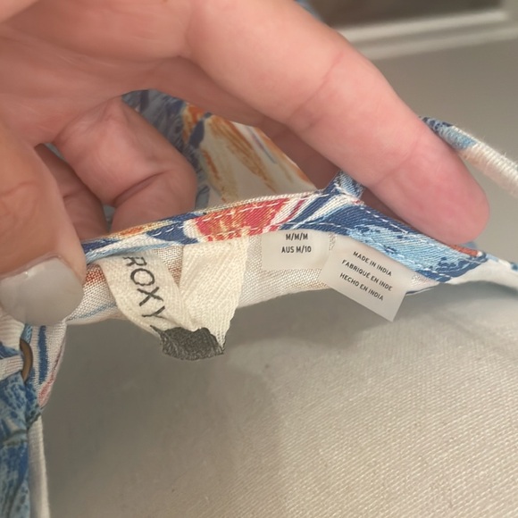 ROXY Floral Monstera Leaf Print Dress - Size Medium - Picture 4 of 7